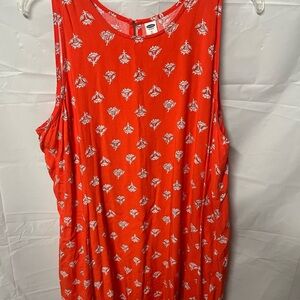 Old Navy Red Floral sleeveless dress